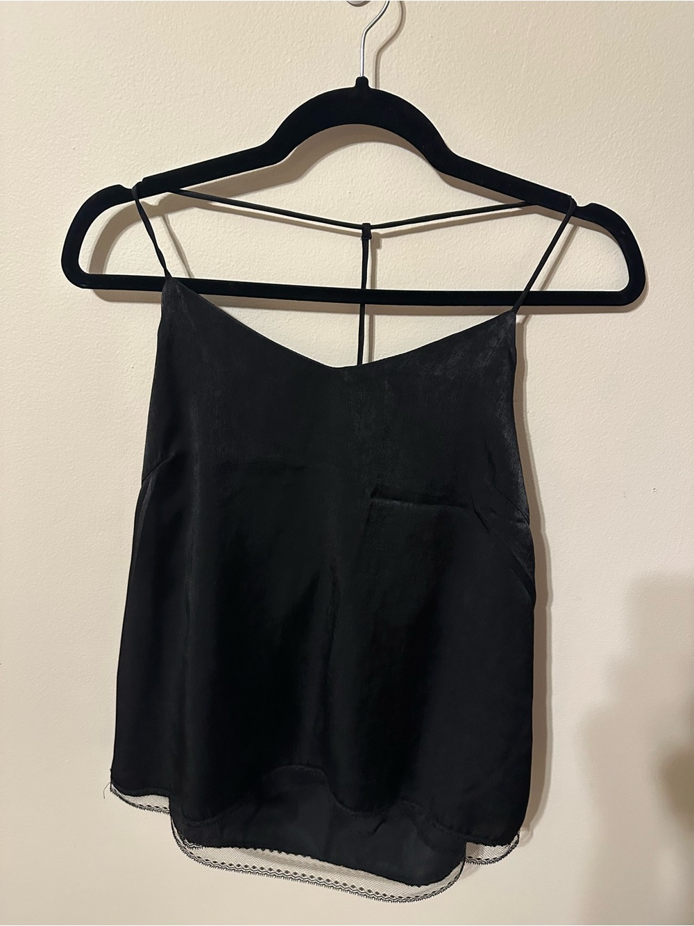 Black Satin Cami Top - Women's Sleeveless Tank